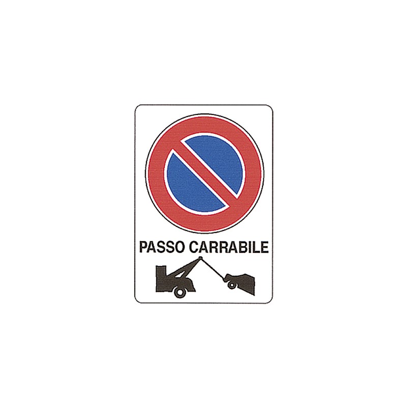 Cartelli-Passo carrabile-cm.30X20 in plastica