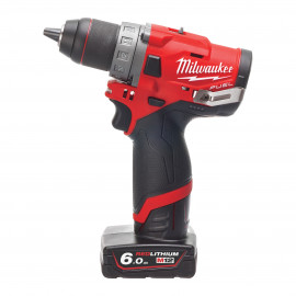 M12 FDD-602X - TRAPANO COMPATTO 12 VOLT 6,0AH TECNOLOGIA FUEL VALIGETTA HEAVYDUTY MILWAUKEE