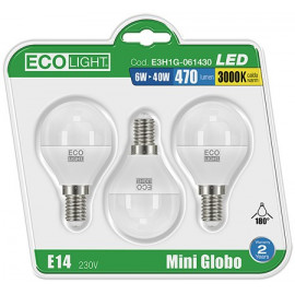 LAMP.LED MINIG. 6W E14 BOX 3pz